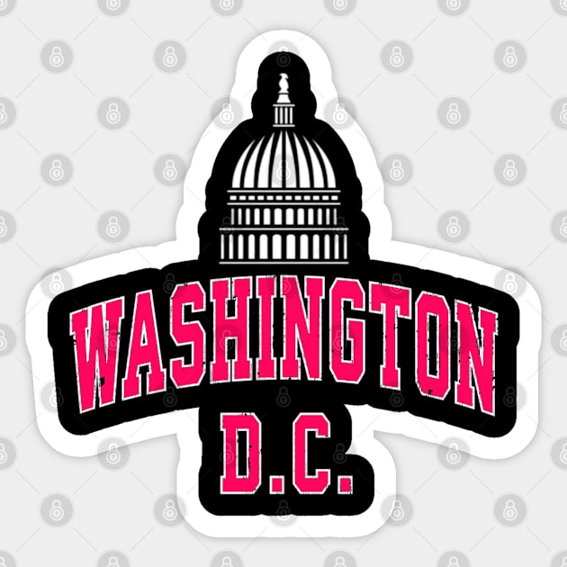 Washington District of Columbia DC Vintage Sports Design Nav Sticker by Palette Harbor